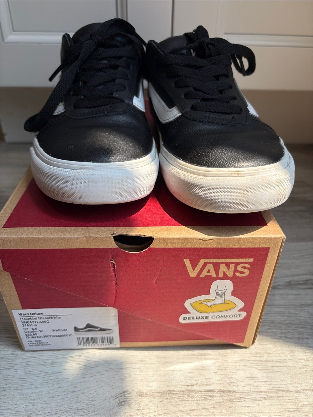 Vans Black and White Low-Top Sneakers